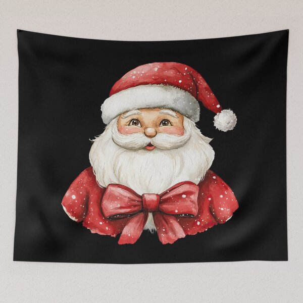 Item preview, Vintage Santa Claus with Coquette Bow designed and sold by RetroPrints.