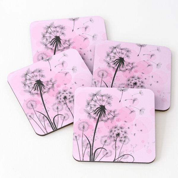 Item preview, Dandelions with Pink Background designed and sold by TurquoiseBird.