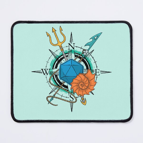 Item preview, Aquatic Warrior D20 Compass Rose designed and sold by Mystic 20 Dice.