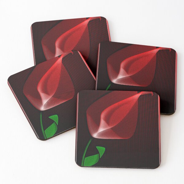 Item preview, Digital Rose Bud on Black designed and sold by Tortoise Productions.