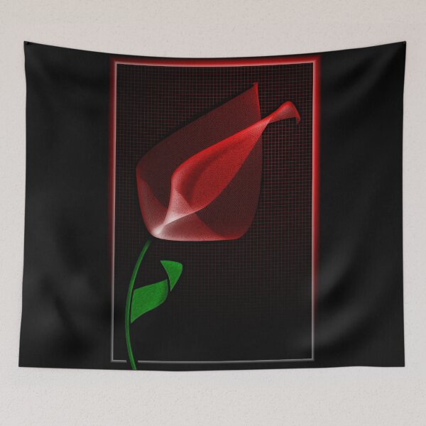 Item preview, Digital Rose Bud on Black designed and sold by Tortoise Productions.