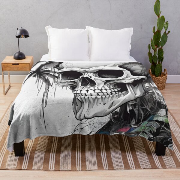 Item preview, Tropical Skater Skull designed and sold by MatrixTattoo.
