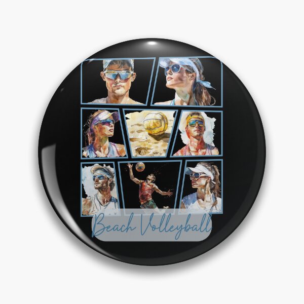 Item preview, Dynamic beach volleyball collage – athletes and action in watercolor style designed and sold by KolbaVison.