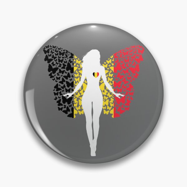 Item preview, Belgian Girl Belgium Flag Roots Pride Butterfly designed and sold by ZNOVANNA.