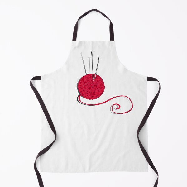 Item preview, Red Ball of Yarn with Two Knitting Needles Stuck In designed and sold by Tortoise Productions.