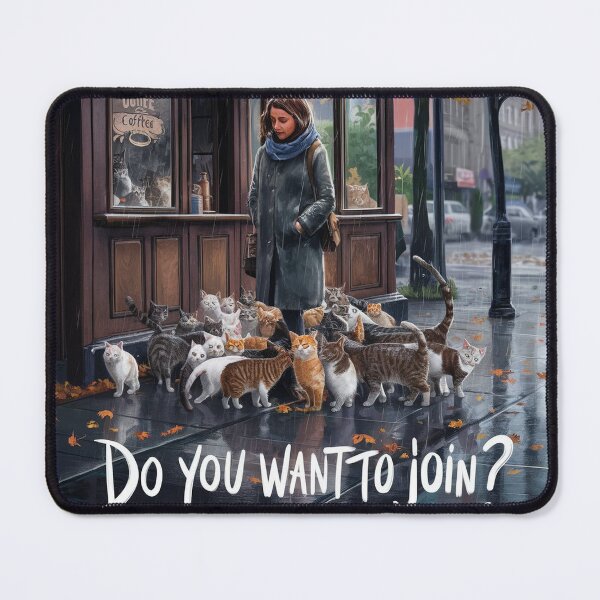Item preview, Woman and cats - A Coffee shop designed and sold by lavka-xd.