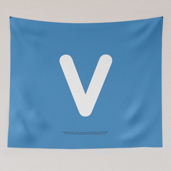 Item preview, Letter V Emoji designed and sold by VeryRandomShop.
