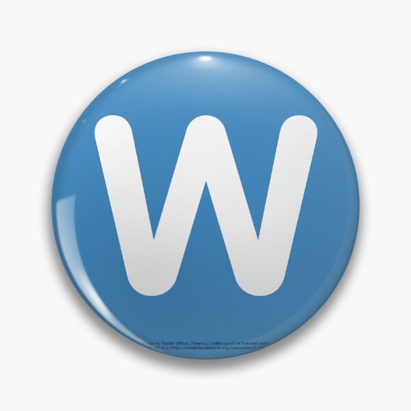 Item preview, Letter W Emoji designed and sold by VeryRandomShop.