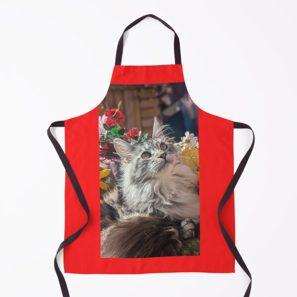 Item preview, Grey Maine coon kitten in basket designed and sold by Fluffycat2020.