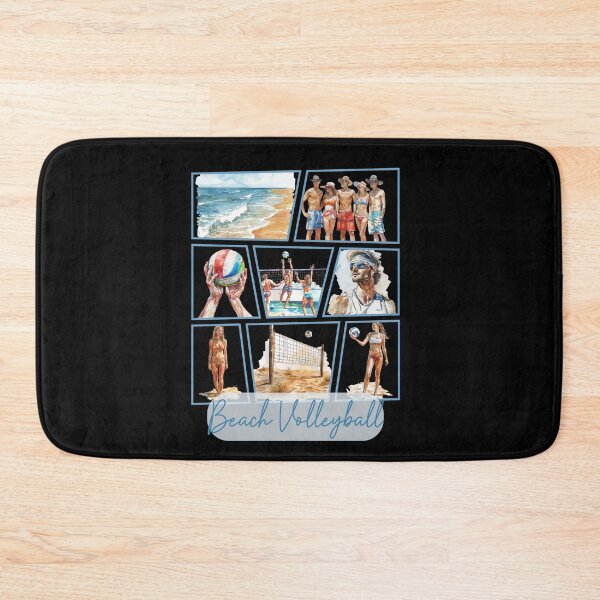 Item preview, Dynamic beach volleyball collage – athletes and action in watercolor style designed and sold by KolbaVison.