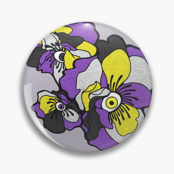 Item preview, eyenenome flower – nonbinary flag designed and sold by Katie Kirke.