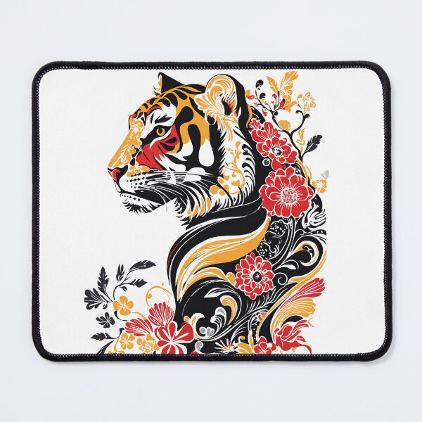 Item preview, Art Nouveau - Tiger and flowers designed and sold by ArtNouveau-Deco.