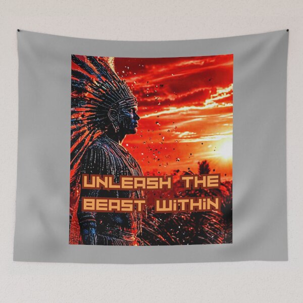 Item preview, Unleash the Beast Within – Tribal Warrior at Sunset designed and sold by MelissaMelovich.