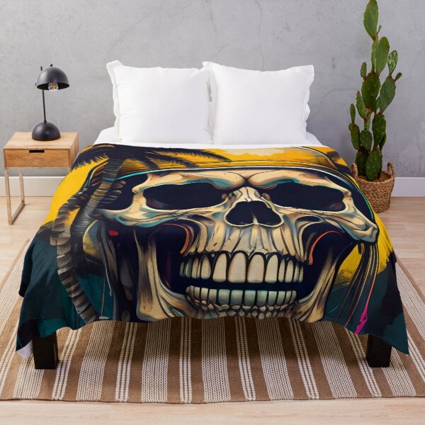 Item preview, Golden Skater Skull designed and sold by MatrixTattoo.