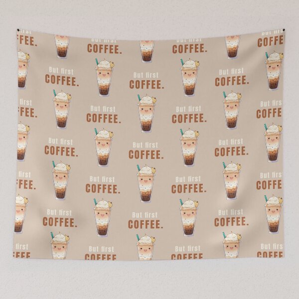 Item preview, Iced coffee quotes kawaii design  designed and sold by La Loca.