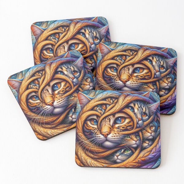 Item preview, Intertwined Cats designed and sold by purplesensation.
