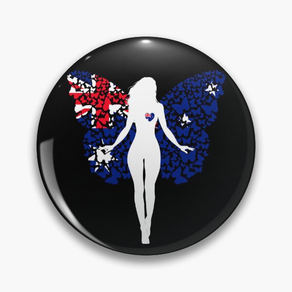 Item preview, Australian Girl Australia Flag Roots Pride Butterfly designed and sold by ZNOVANNA.