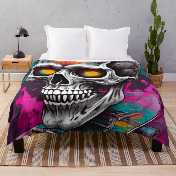 Item preview, Tropical Skater Skull designed and sold by MatrixTattoo.