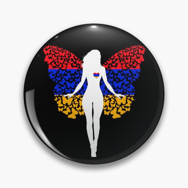 Item preview, Armenian Girl Armenia Flag Roots Pride Butterfly designed and sold by ZNOVANNA.