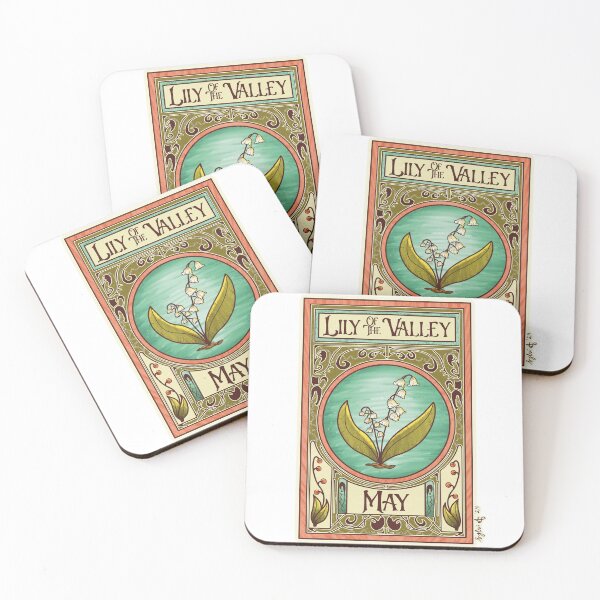 Item preview, Art Nouveau May Birth Flower Lily of the Valley designed and sold by Sylvi Alexander.