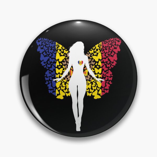 Item preview, Andorra Girl Flag Roots Pride Butterfly designed and sold by ZNOVANNA.