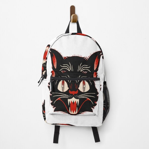 Item preview, Retro Vintage Angry Black Cat Growling Face designed and sold by dex1one.