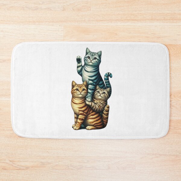 Item preview, “Feline Totem: Three Cats in Balance” designed and sold by CHRIST5000.