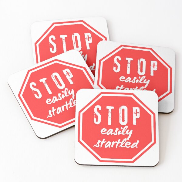 Item preview, STOP Easily Startled Funny Warning Introvert Humor Caution Sign designed and sold by Efforito.