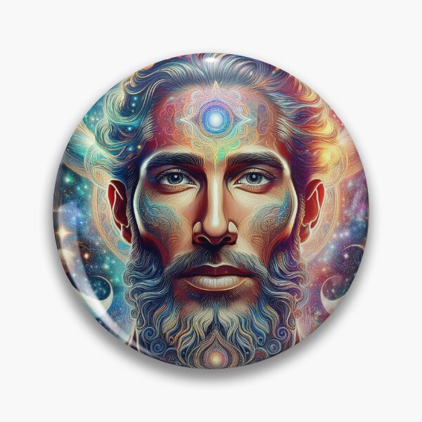Item preview, Cosmic Enlightenment: Mystical Man in a Vibrant Universe" designed and sold by VonHogler.