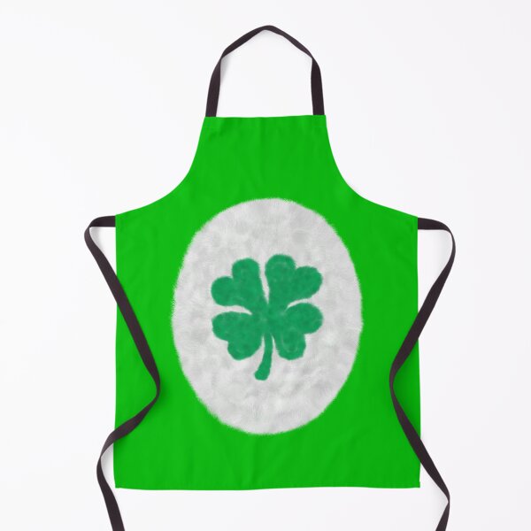 Item preview, Retro Care Belly Design with Green Four-Leaf Clover Icon designed and sold by andabelart.