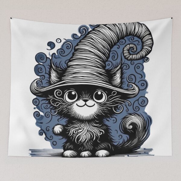 Item preview, mystical kitten in a hat designed and sold by R-market.