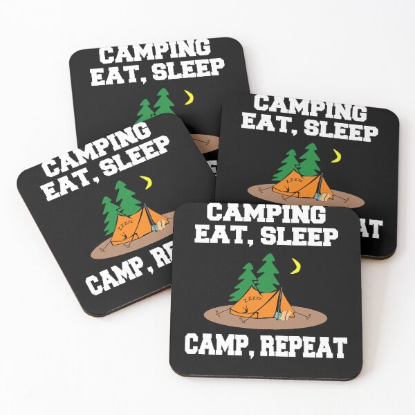 Item preview, Campista feliz Humor divertido Acampar Comer, dormir, acampar, repetir designed and sold by fantasticdesign.