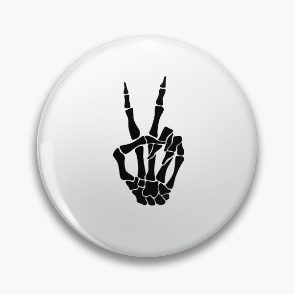 Item preview, Skeleton Peace Sign Halloween designed and sold by MoodyGoodsStudio.