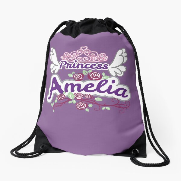 Princess Amelia - Personalized Girls Name Gift, Kids Princess Name Products Drawstring Bag