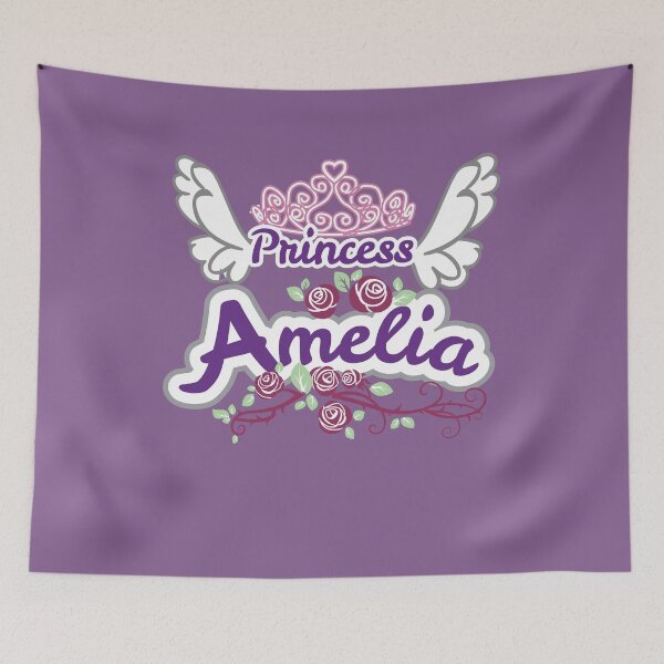 Artikelvorschau, Prinzessin Amelia - personalisierte Mädchen Name Geschenk, Kinder Prinzessin Name Produkte entworfen und verkauft von heavyhebi.