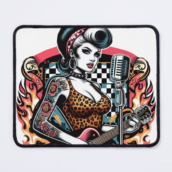 Item preview, Retro Rockabilly Girl designed and sold by PulpVintage.