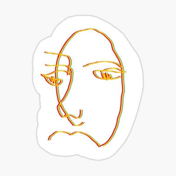 Item preview, mattise face sketch primary colors designed and sold by brooklyn Cobb.