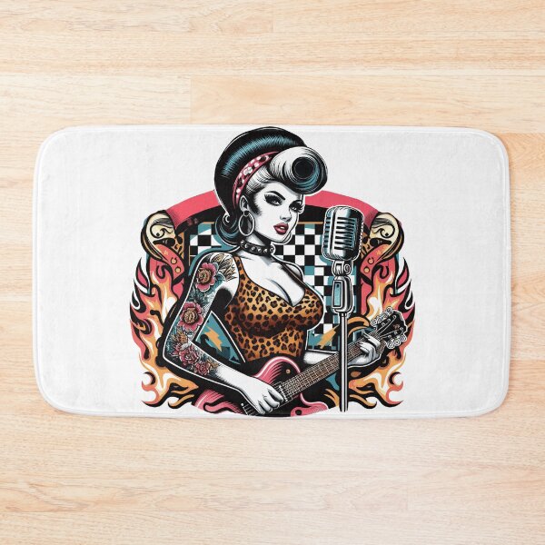 Item preview, Retro Rockabilly Girl designed and sold by PulpVintage.