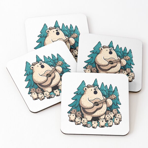 Item preview, Bear Playing Guitar and Singing in the Woods designed and sold by FrozenRoscoe.