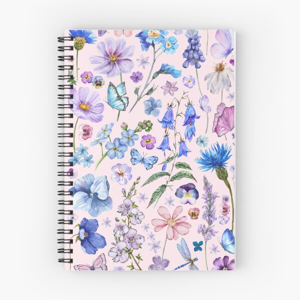 Item preview, Pretty Wildflowers - Vintage Aesthetic Floral Pattern in Lilac Blue and Pink designed and sold by TheLoveShop.