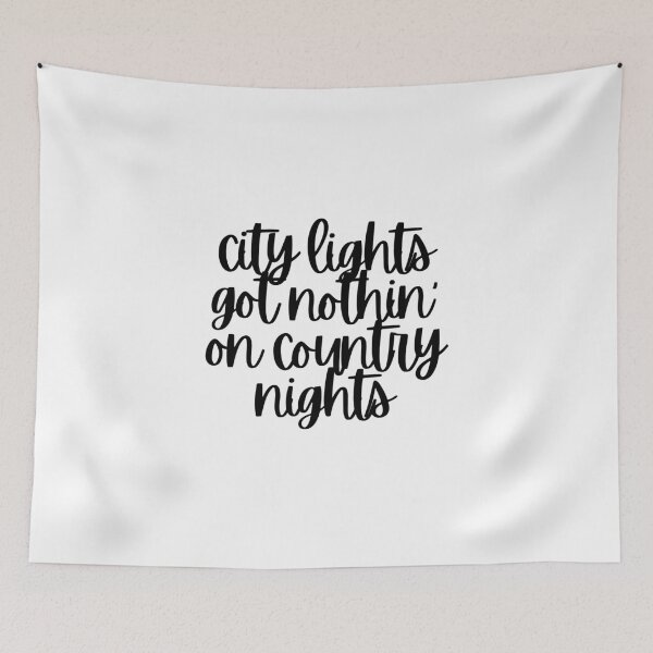 Item preview, city lights got nothin' on country nights  designed and sold by CharmStudio.