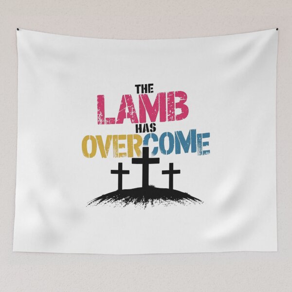 Item preview, The Lamb Has Overcome, Cross Art designed and sold by Faithloveshop.