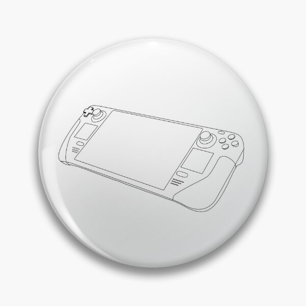 Item preview, Steamdeck - Handheld Game Console - Black Outline designed and sold by RetroGDesigns.
