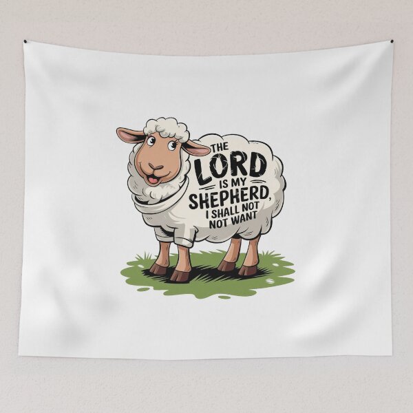 Item preview, The Lord is My Shepherd, I Shall Not Want, Psalm 23:1 designed and sold by Faithloveshop.
