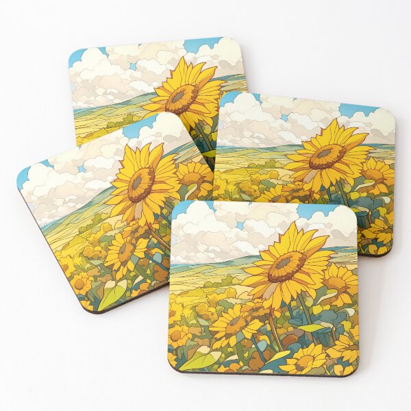 Item preview, Stained Glass of Golden Sunflower Field designed and sold by Cozirlax.