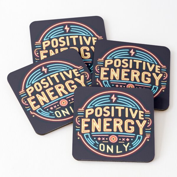Item preview, Positive energy only, typography designed and sold by maxmaj.