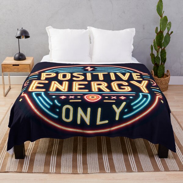 Item preview, Positive energy only, typography designed and sold by maxmaj.