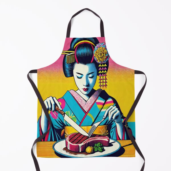Item preview, Geisha Steak Pop Art designed and sold by SakuraJapanArt.