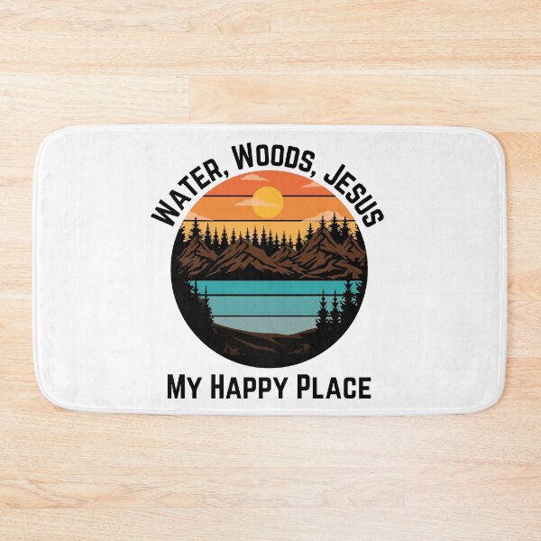 Item preview, Water, Woods, Jesus, My Happy Place, black designed and sold by Redeemed365.