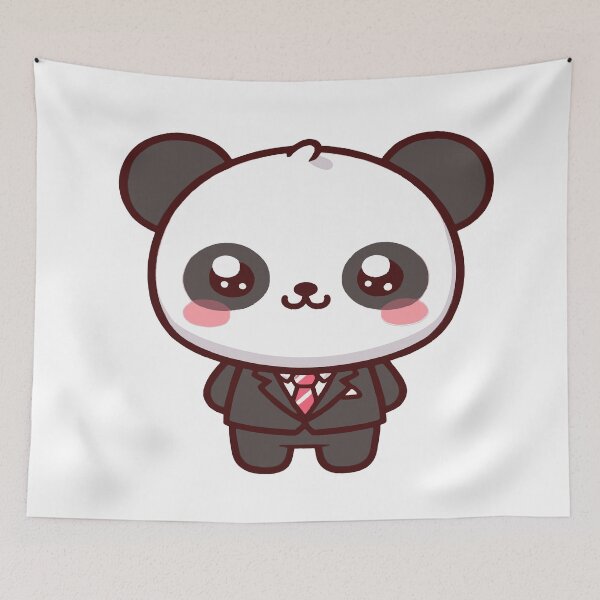 Item preview, Business Panda, panda bear in kawaii chibi style wearing a suit designed and sold by AdrianMDesigns.